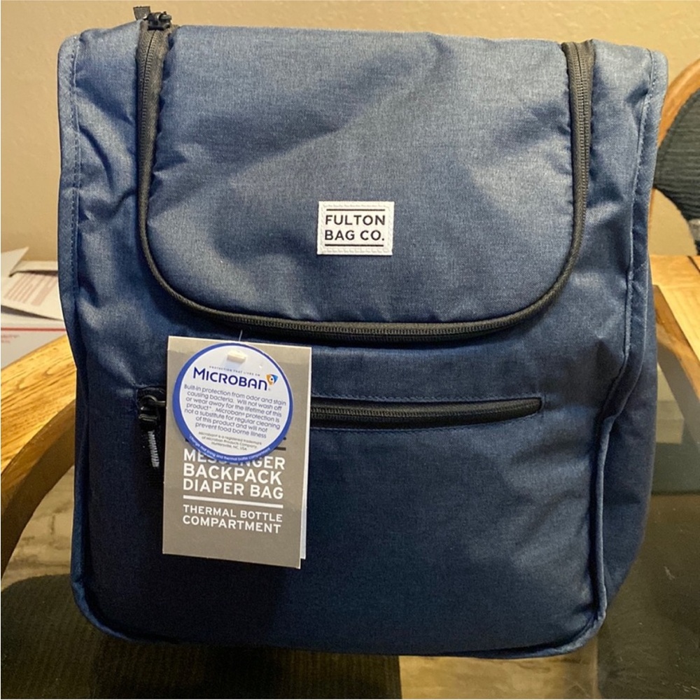 NEW! Fulton Bag Co. Diaper Bag Backpack with Removeable Jumpsack & Changing Pad.